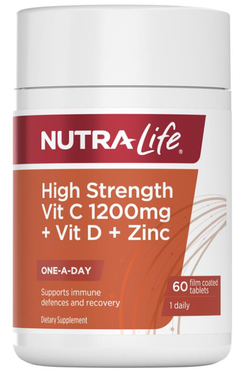 High Strength VitC D+Zinc Tab 60s